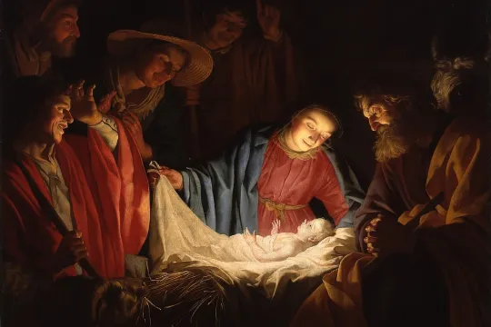 Gerard van Honthorsts (1592–1656) Hyrdenes tilbedelse (1622). 