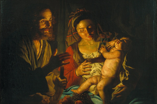 Den hellige familie malt av den nederlandske barokkmaleren Matthias Stom (1600–1650) rundt 1635–1640.