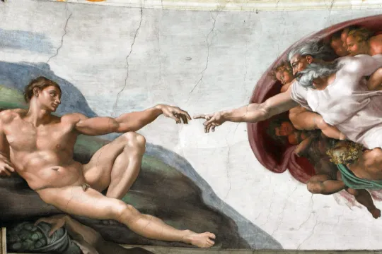 «Adams skapelse» fra taket i det sixtinske kapell av Michelangelo (1475–1564)