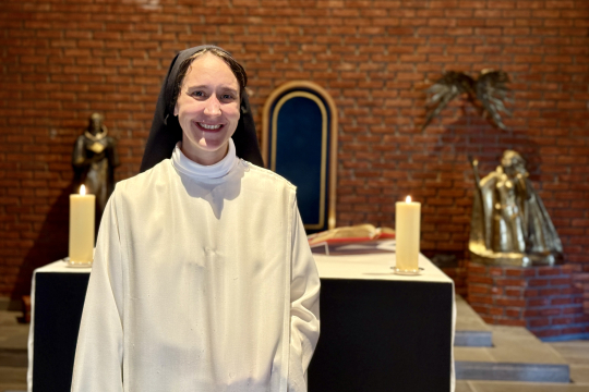 Portrett av sr. Ingeborg-Marie, priorinne ved Lunden kloster.