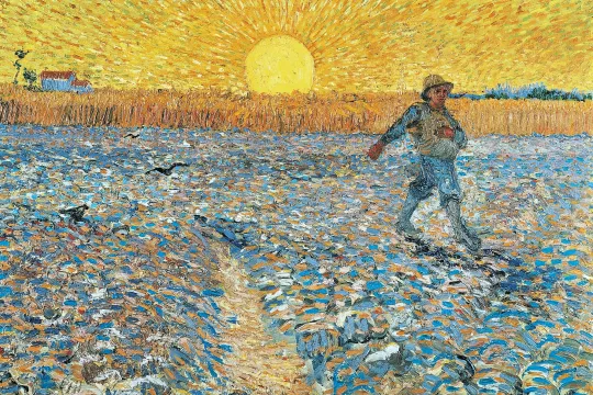 Van Goghs maleri av såmannen ved solnedgang