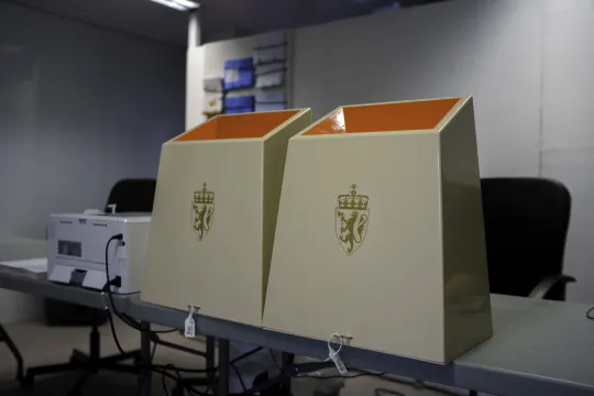 Stemmeurner før stortingsvalget 2025