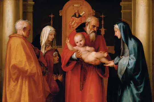 Fra Bartolomeos maleri av Herrens fremstilling i templet