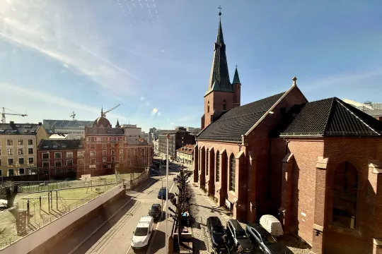 St. Olav domkirke sett bakfra. 