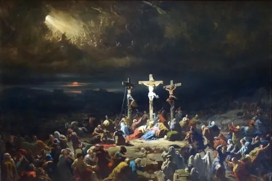 Julien-Michel Gués maleri av Jesu korsfestelse og død