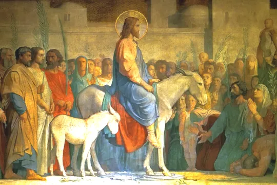 Flandrins maleri av Jesus som kommer ridende inn i Jerusalem