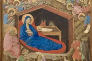 Dette panelet er en del av det monumentale alterverket Maestà (1311), skapt av den sienesiske mesteren Duccio di Buoninsegna. Utsnitt. 