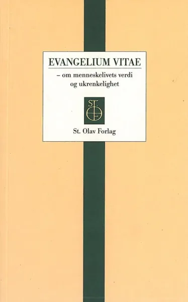 Omslaget av Evangelium vitae på norsk
