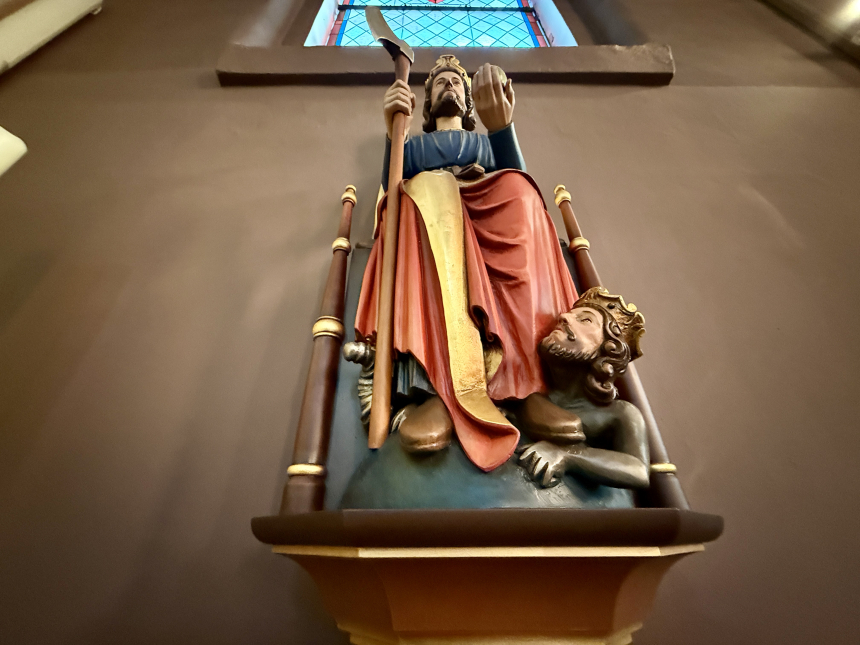 St. Olav-statue St. Olav domkirke biskop Bernt Eidsvig 2025
