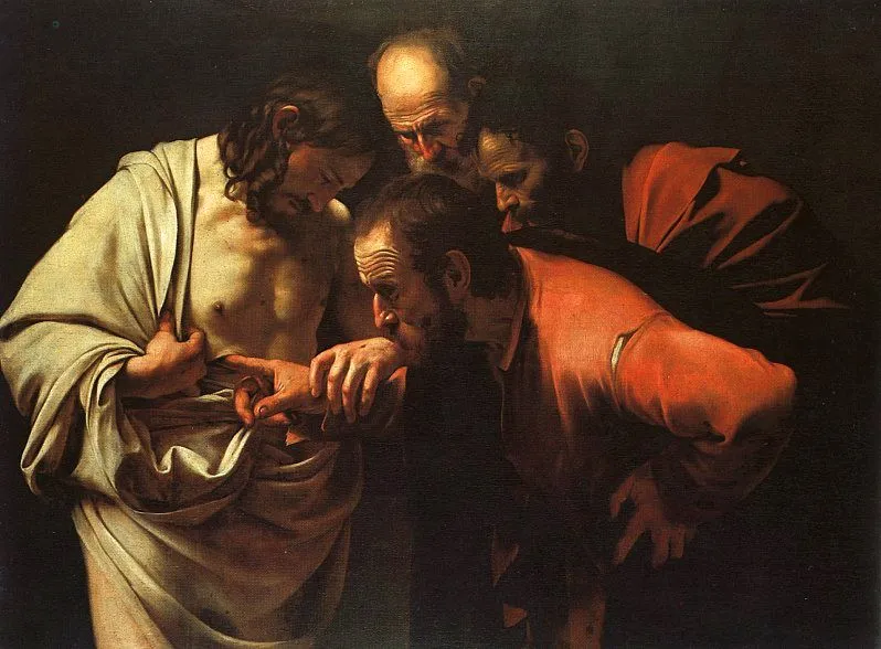 The incredulity of saint Thomas av Caravaggio