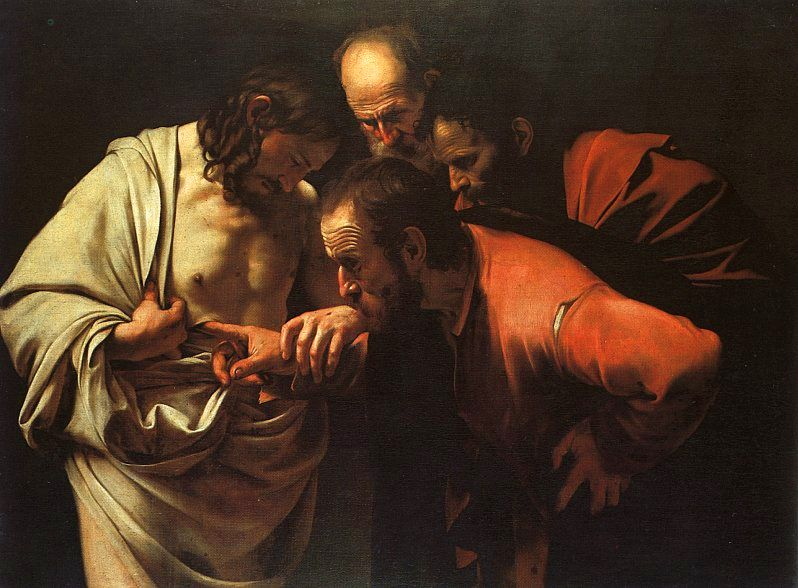 The incredulity of saint Thomas av Caravaggio