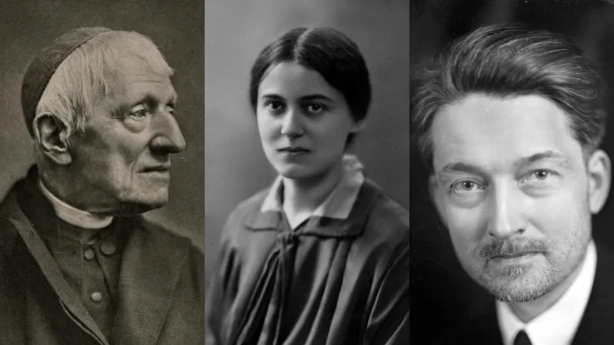 Fotografier av John Henry Newman, Edith Stein og Jacques Maritain