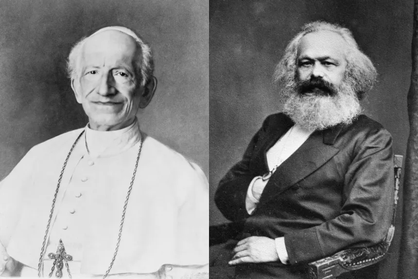 Pave Leo XIII og Karl Marx