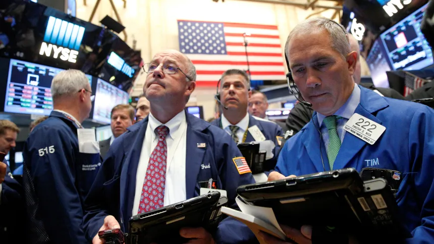 Børshandlere på børsen i New York