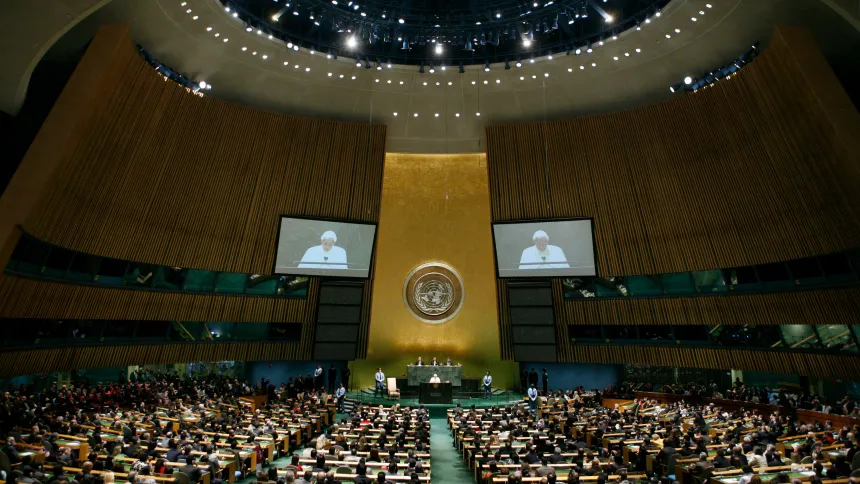 Pave Benedikt XVI taler til FNs generalforsamling i New York