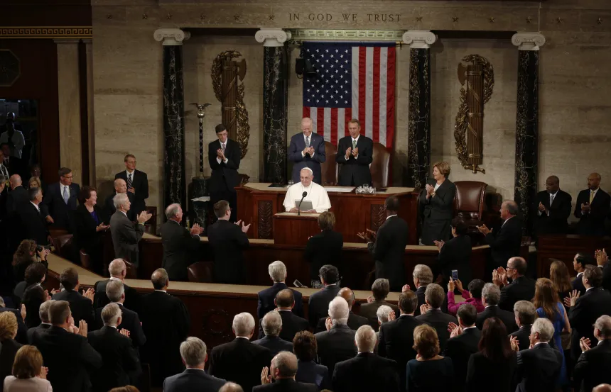 Pave Frans taler for kongressen i USA