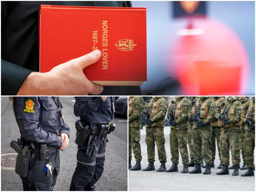 Illustrasjonsfoto av Norges lover, politi og forsvar