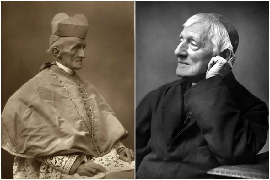 Fotografier av kardinal Manning og kardinal Newman