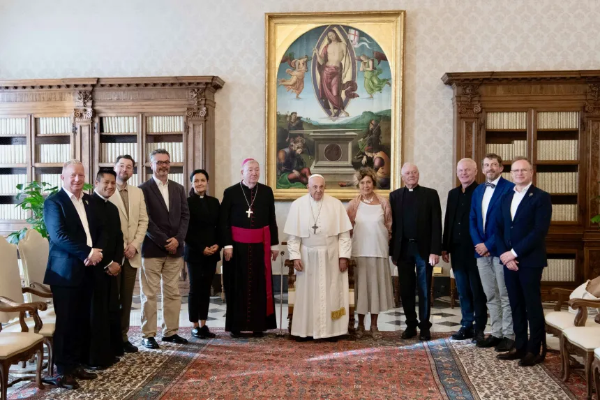 Biskop Bernt Eidsvig på audiens hos pave Frans 14. oktober 2023. 