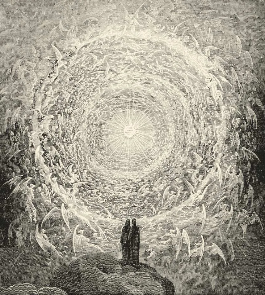Gustave Dorés illustrasjon av Det salige syn i Dantes guddommelige komedie