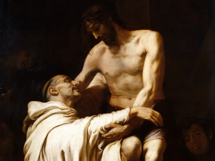 Francesc Ribaltas maleri av Kristus og Sankt Bernhard