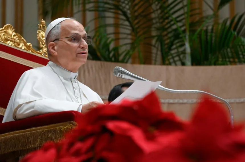 Pave Leo XIV holder juletale i Vatikanet