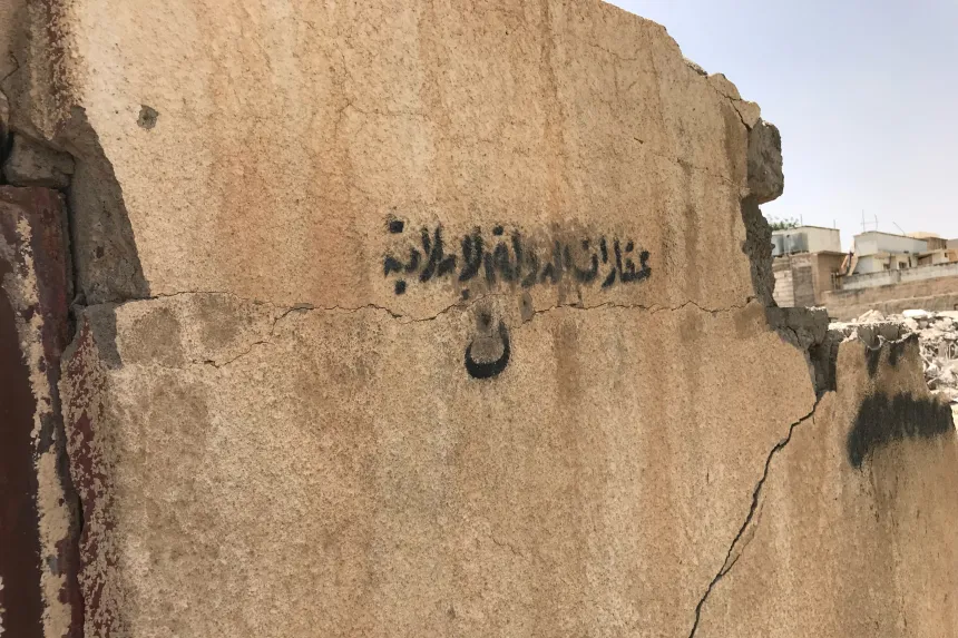 Ødelagt kirke i Mosul