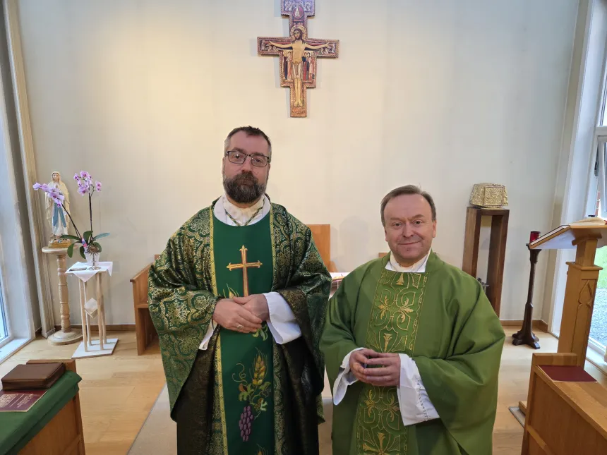 Biskop Fredrik Hansen og p. Frode Eikenes