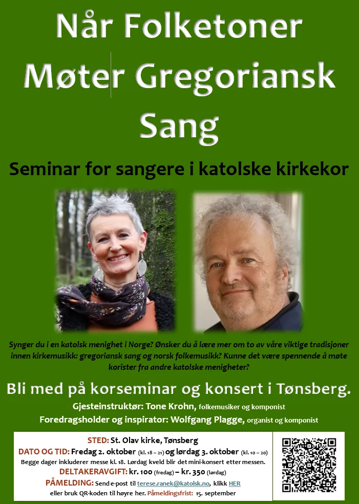 Korseminar i Tønsberg, 2. og 3. oktober 2026