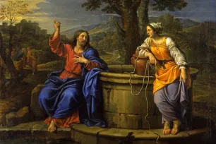 Pierre Mignards maleri av Jesus og den samaritanske kvinnen